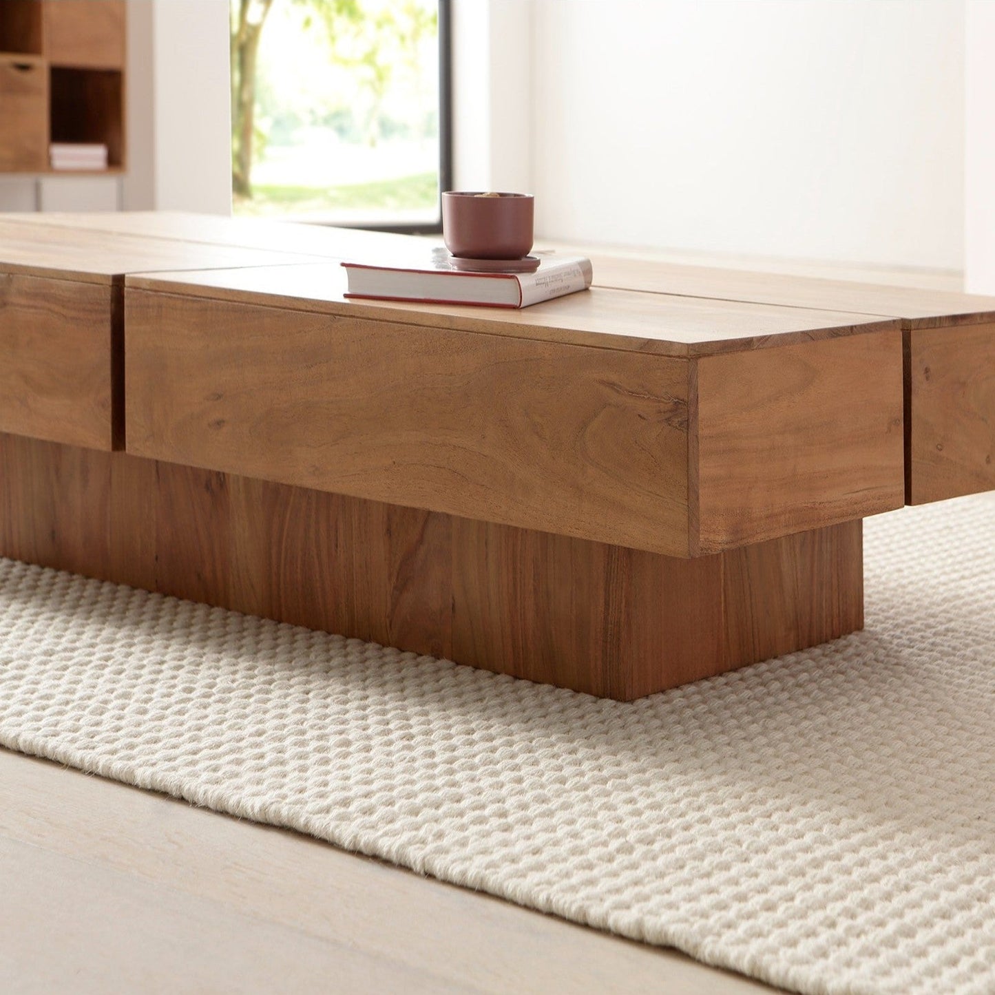 Quadra Solid Wood Lift-Top Coffee Table