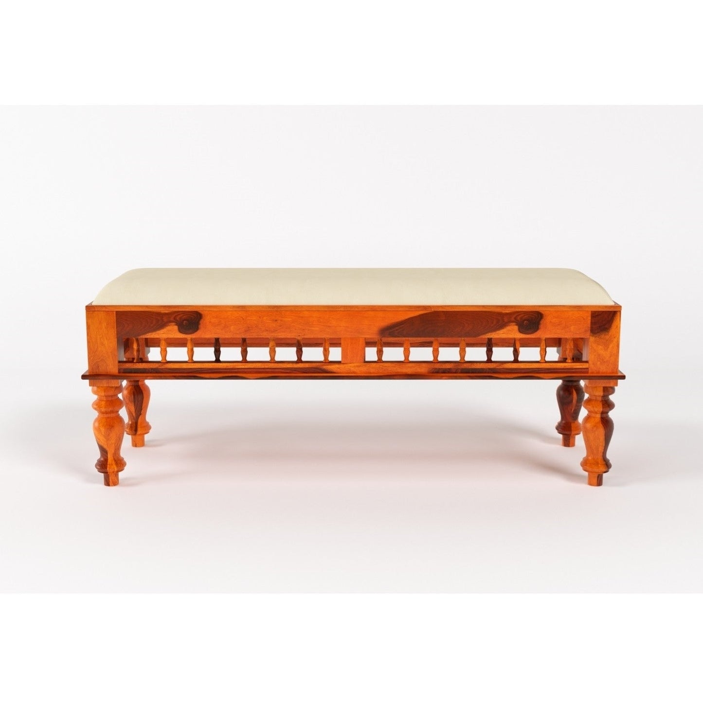 Rinika Bench In Honey Oak Finish Elegant Wooden For Seating