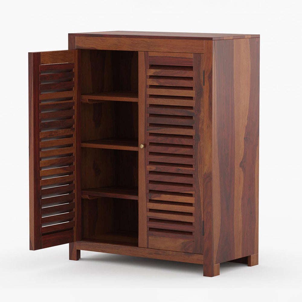 Alden Shoe Rack Of 15 Pairs In Provincial Teak Color