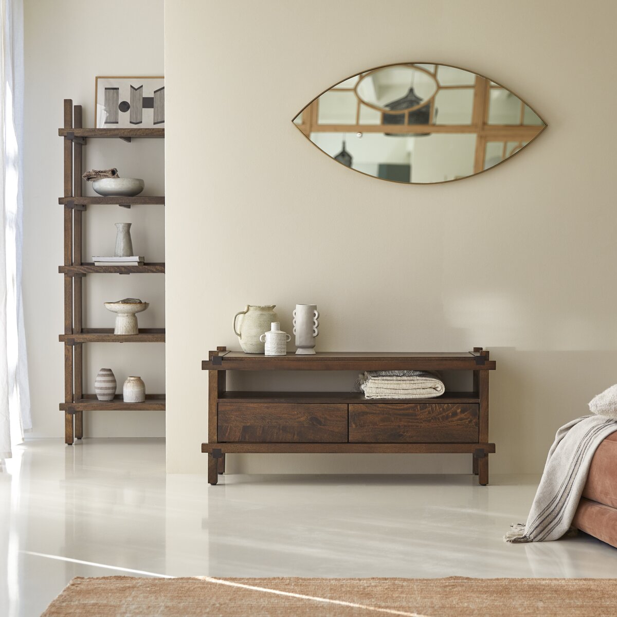 Kanto Dark Walnut Entertainment Unit with Storage