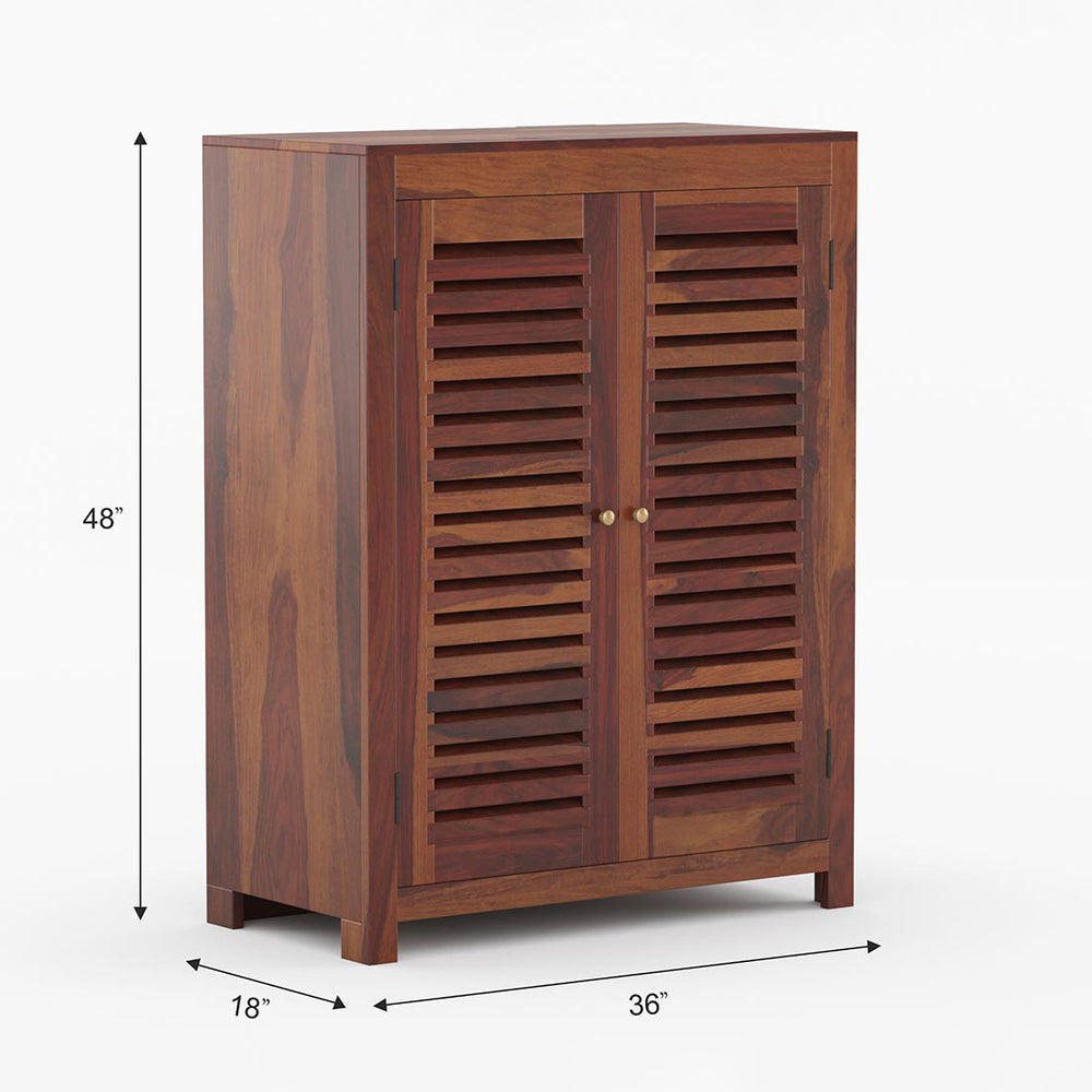 Alden Shoe Rack Of 15 Pairs In Provincial Teak Color