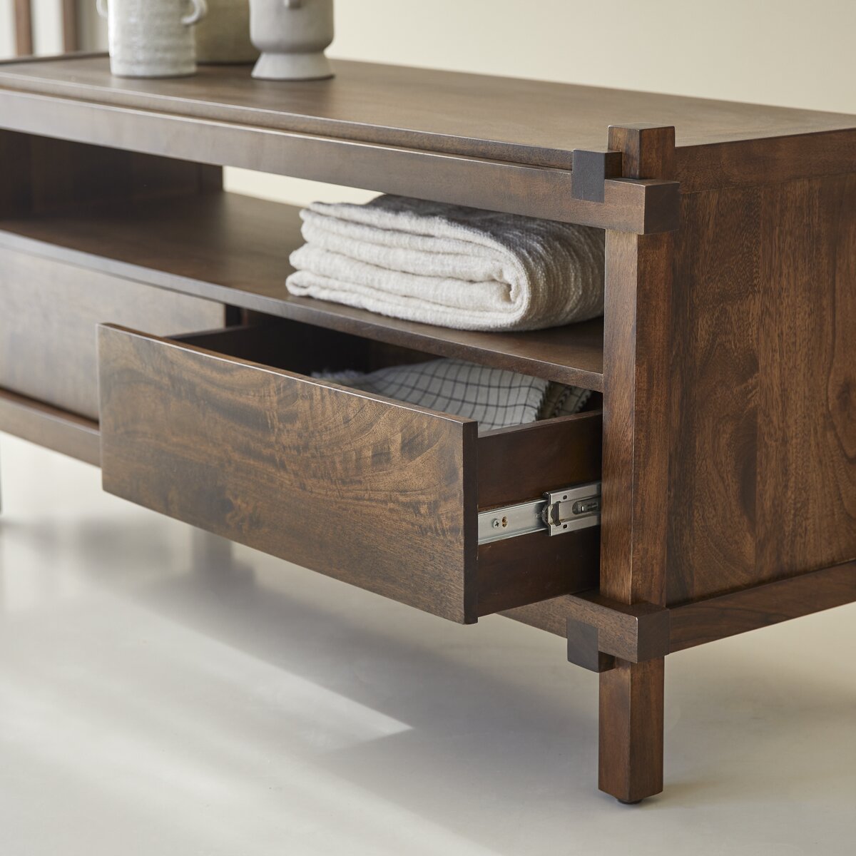 Kanto Dark Walnut Entertainment Unit with Storage
