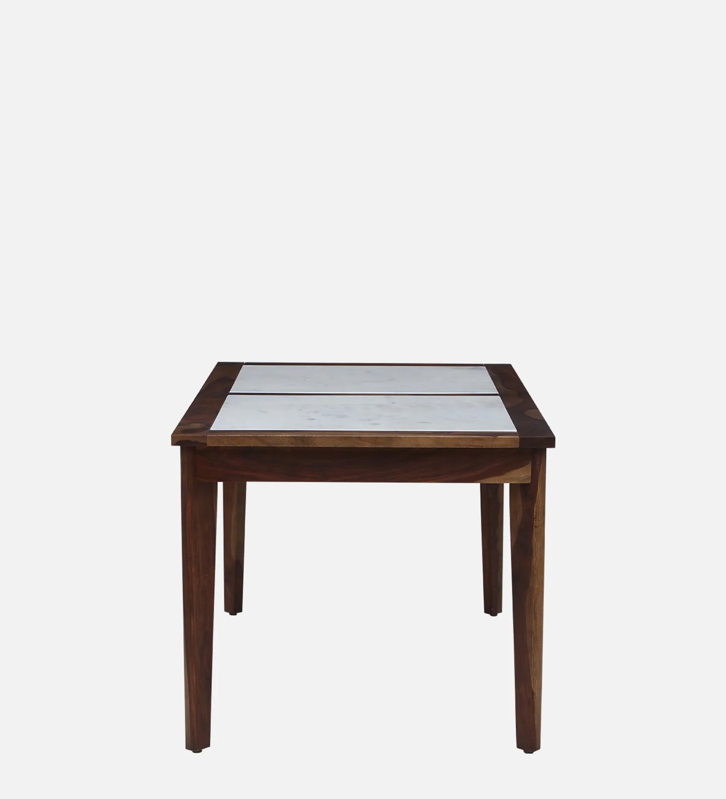 Gistel Sheesham Wood 6 Seater Dining Set In Scratch Resistant Provincial Teak Finish With Marble Top