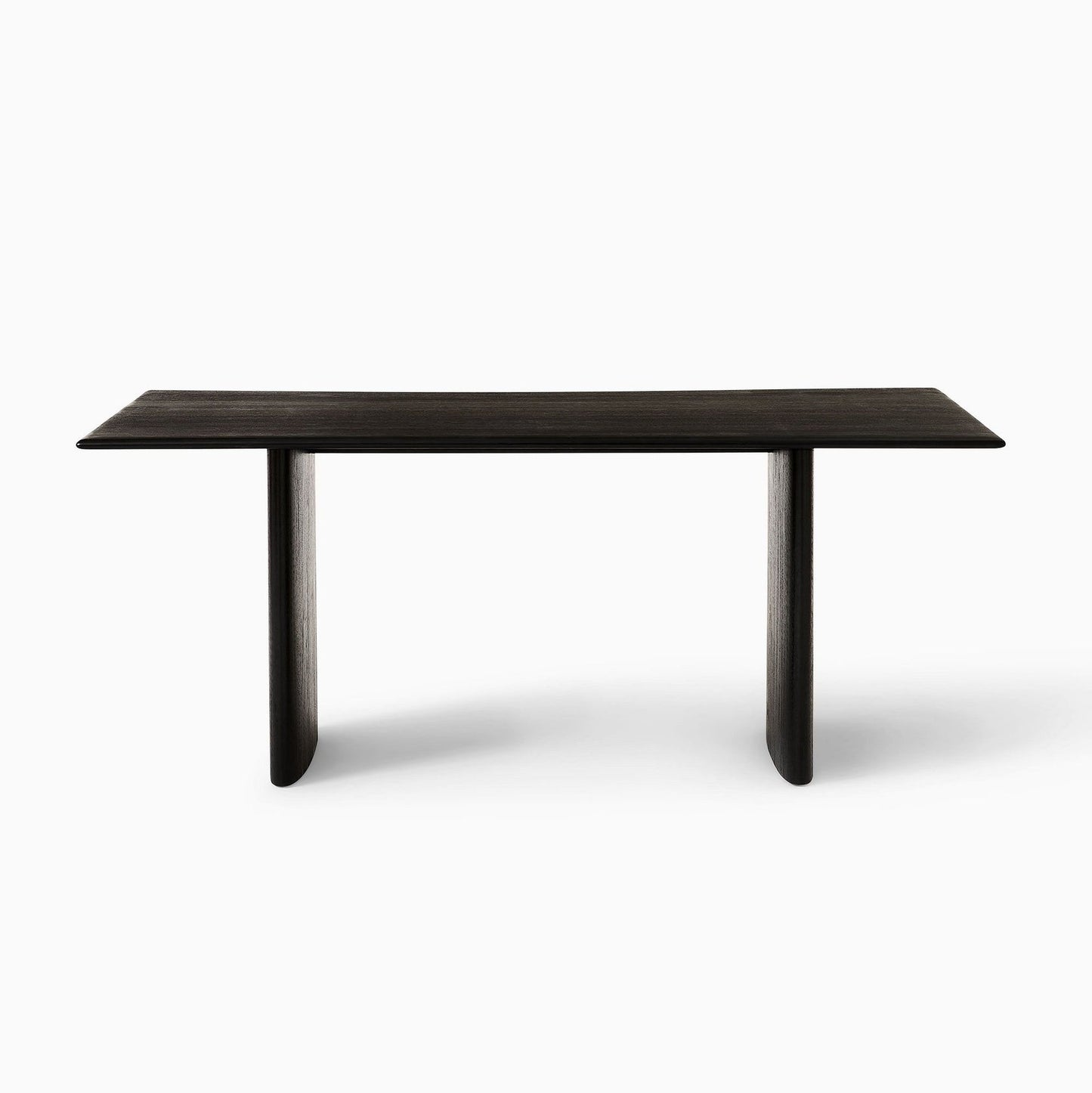 Reggie Solid Mango Wood Dining Table in Rustic Black finish