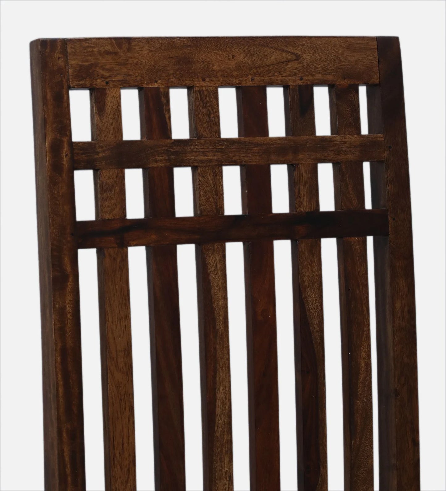 Drusilla Sheesham Solid Wood Slat Back Dining Chair In Provincial Teak Finish (Set Of 2)