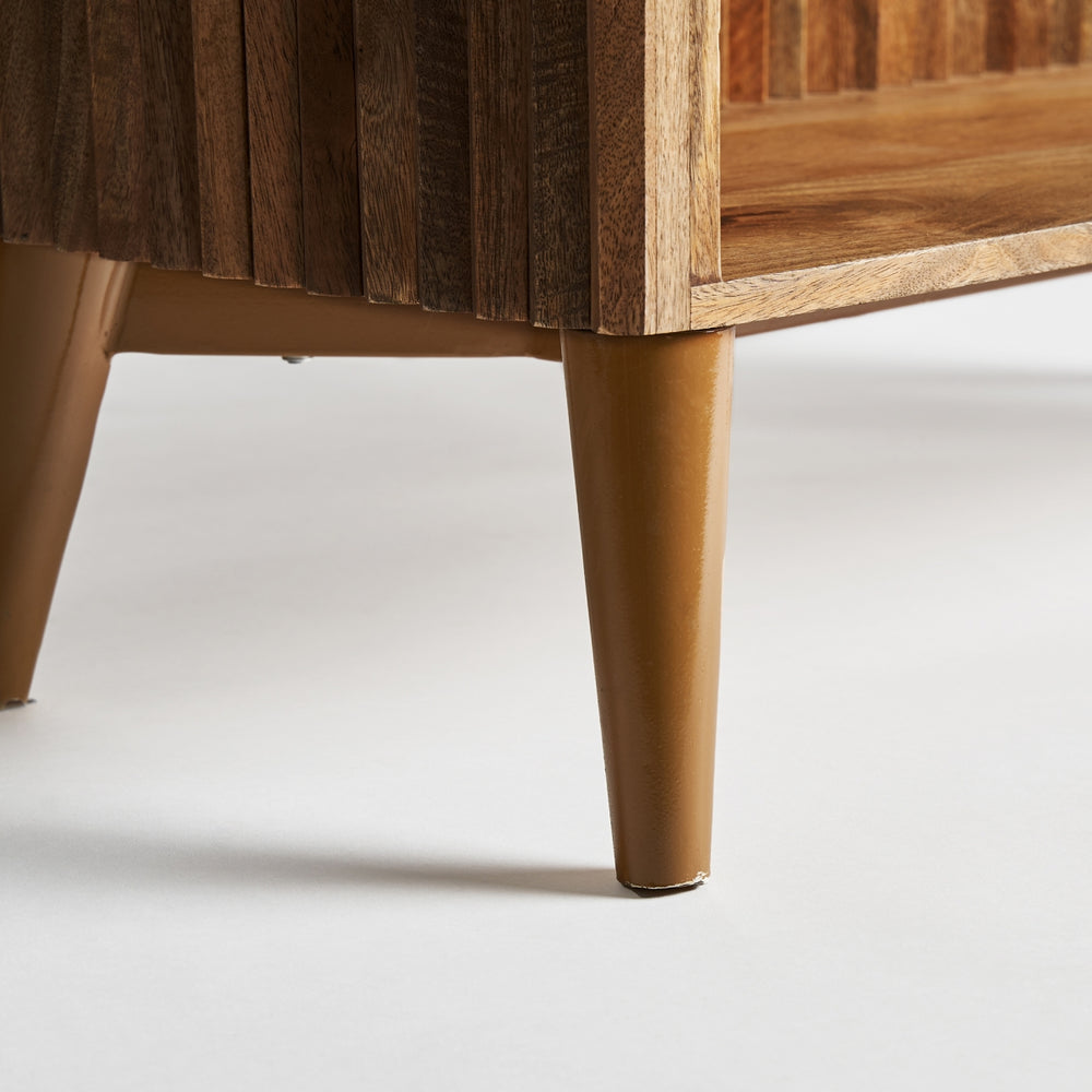 Daisy Solid Mango wood Bookshelf in Natural Finish