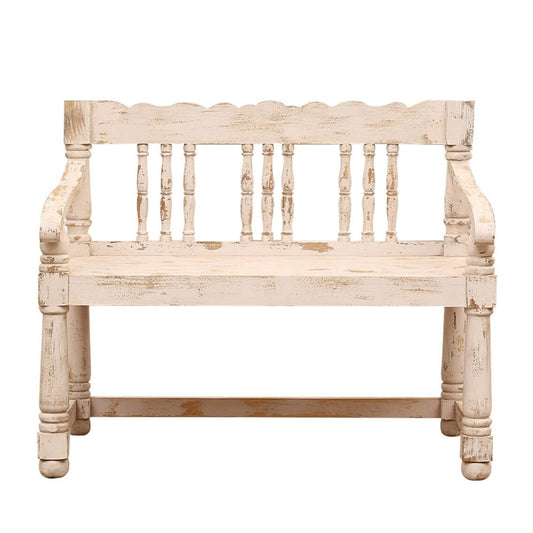 Classic Solid Wood Traditional Bench in Rich Natural Finish
