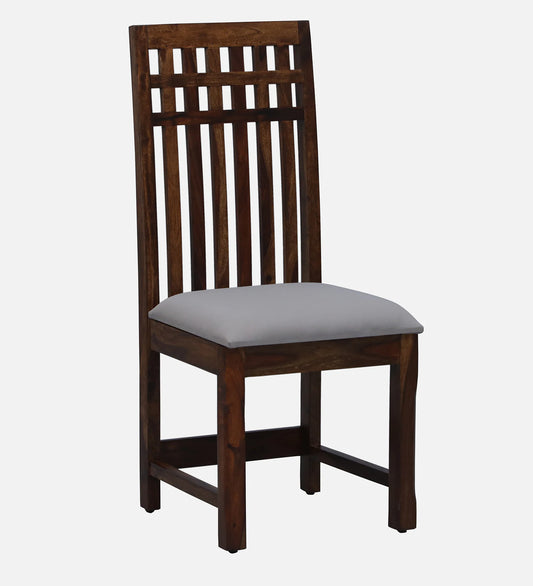 Drusilla Sheesham Solid Wood Slat Back Dining Chair In Provincial Teak Finish (Set Of 2)
