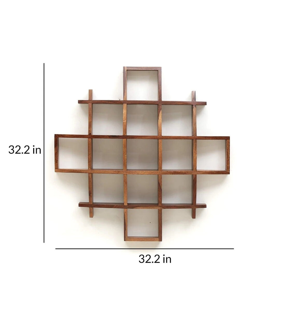 Ivy Square Wall Rack Sheesham Wood