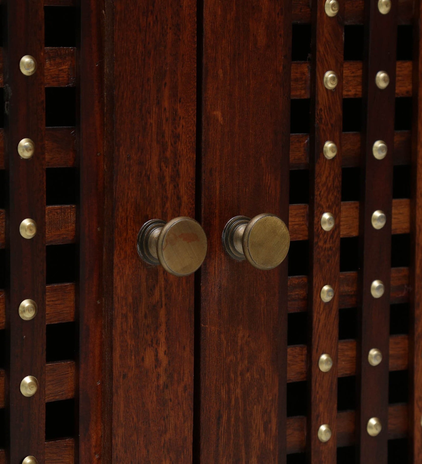 Sheesham Wood Mandir with Door | Floor Rested Home Temple