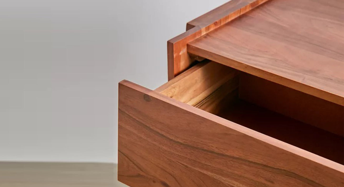 Wallace Wide Contemporary Solid Wood Chest Of 6 Drawers In Matte Finish