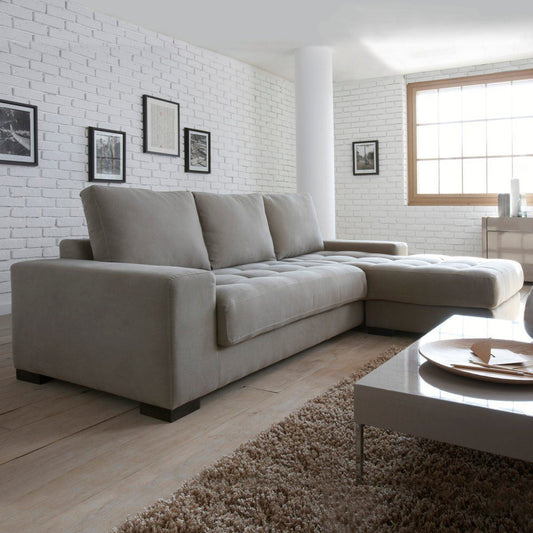 Dion Modern L-Shaped Sectional Fabric Sofa