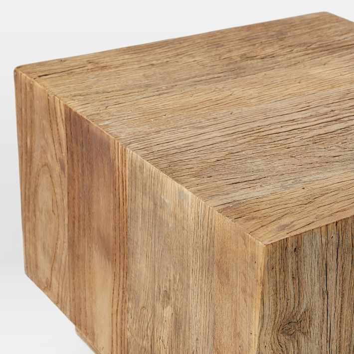 Block Reclaimed Wood Coffee Table