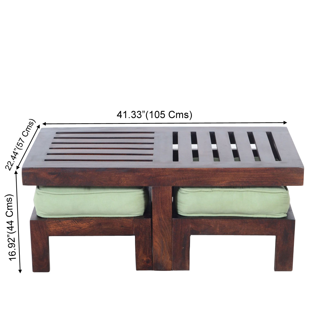 Kivaha Strip 2 Seater Coffee Table Set