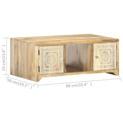 The Mandala Artisan Hand-Carved Mango Wood Coffee Table