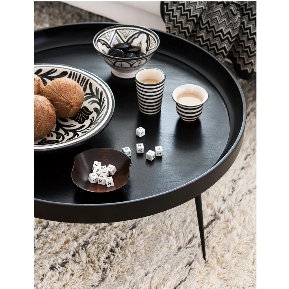 Minimalist Tray Top Side Center Table with Tapered Legs
