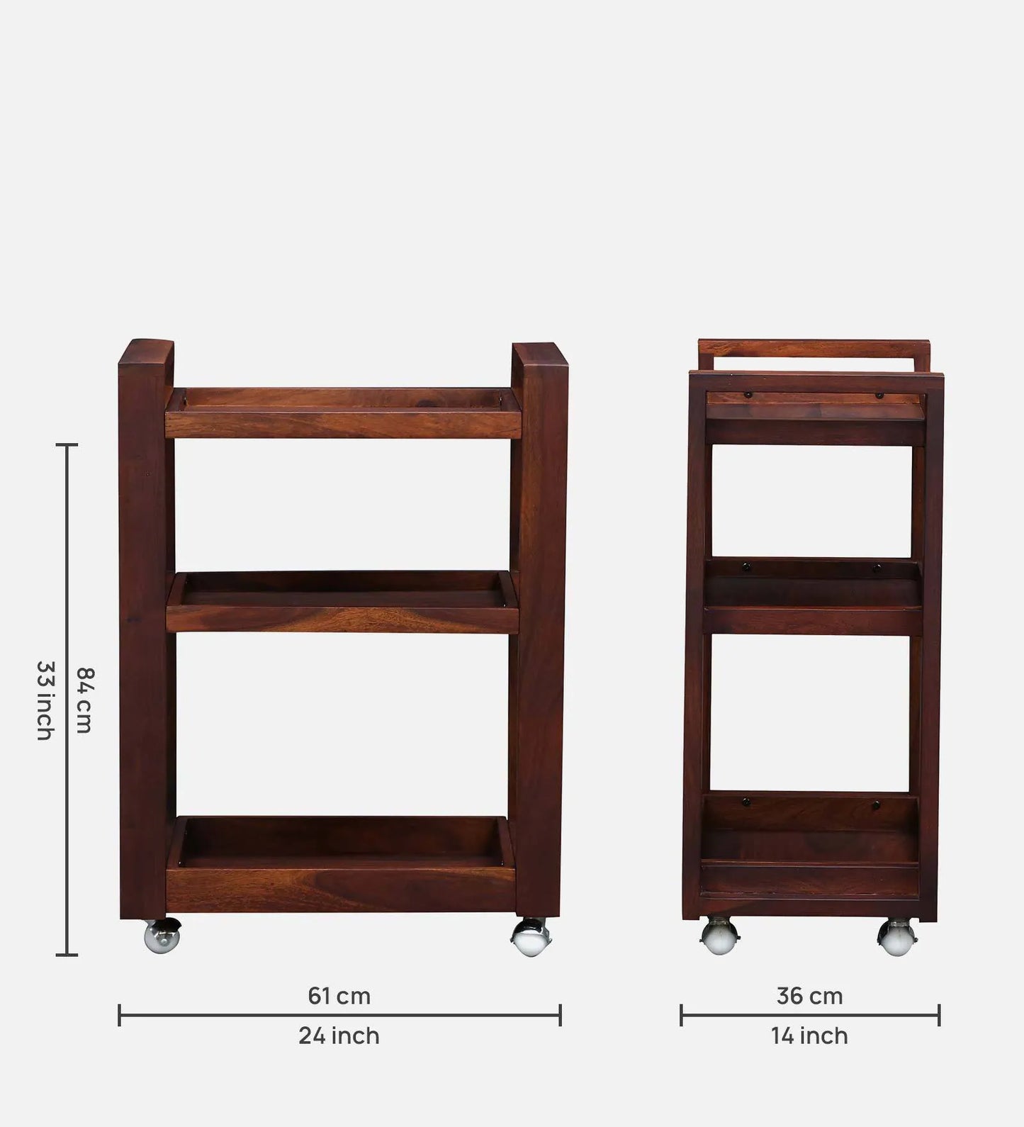 Avian Sheesham Wood Bar Cabinets in Honey Oak Finish