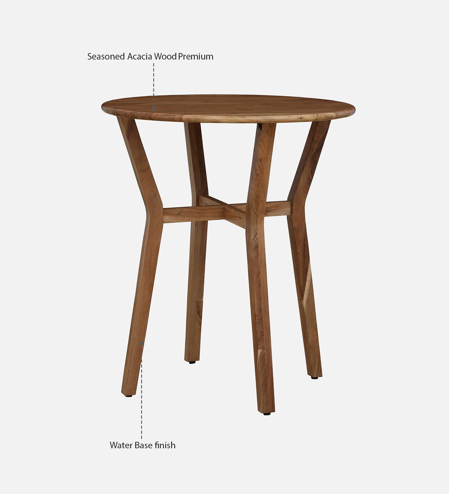 Kylie Acacia Wood 2 Seater Bar Table In Natural Finish