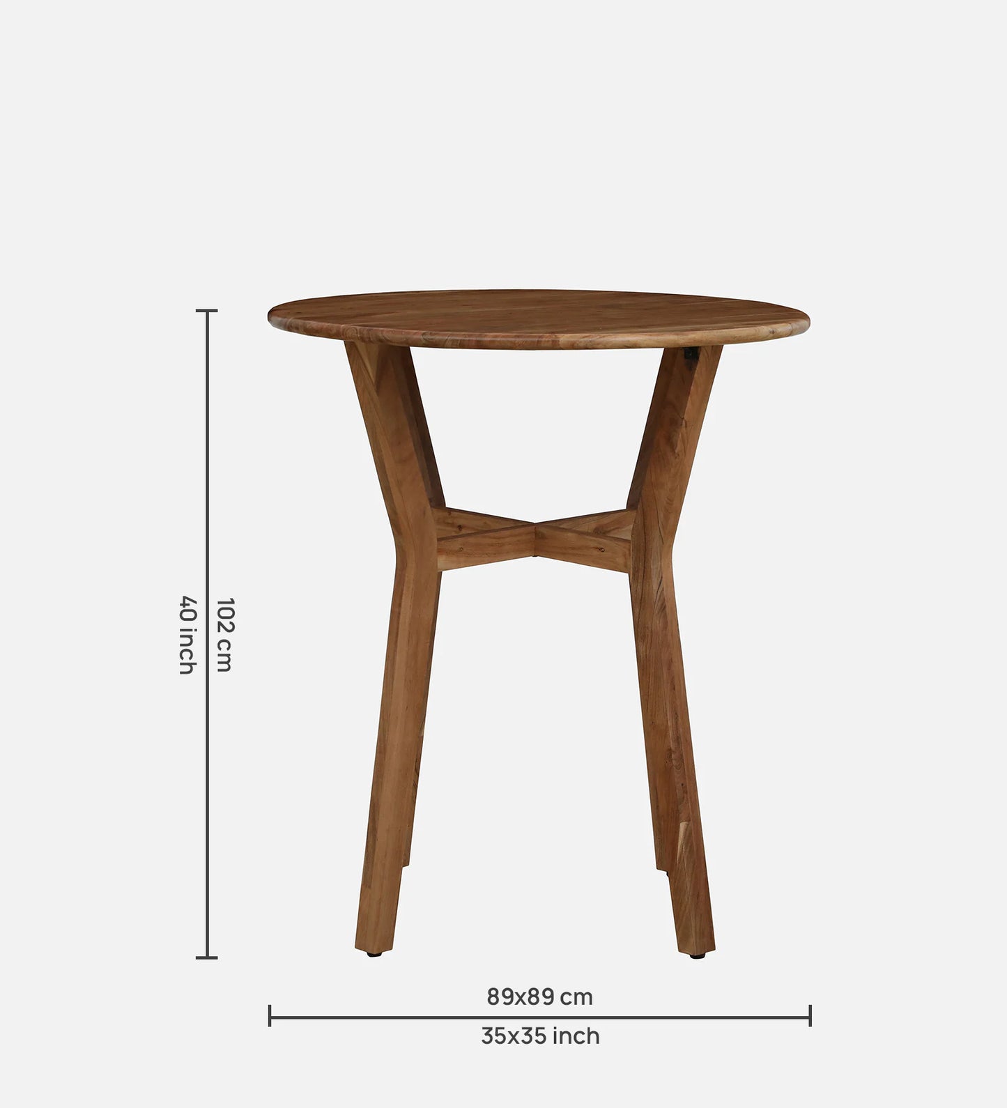 Kylie Acacia Wood 2 Seater Bar Table In Natural Finish