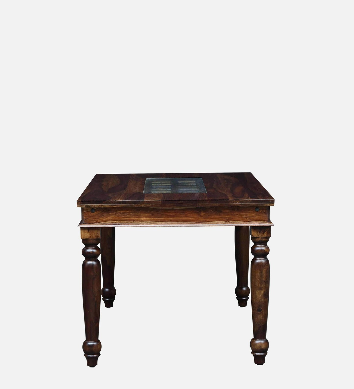 Siramika Solid Sheesham Wood 6-Seater Dining Set with Tiled Bench | Provincial Teak Finish