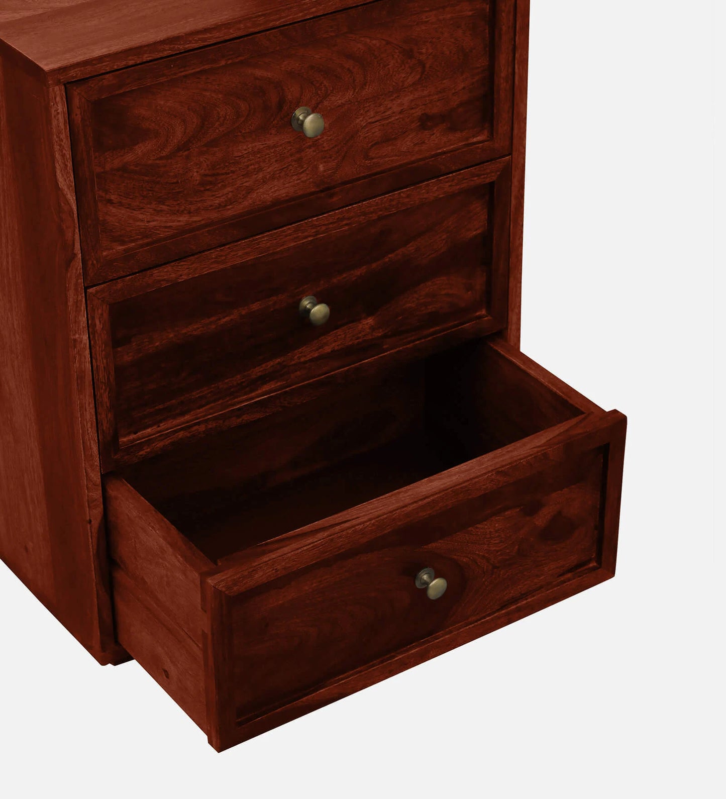 Tyumen Sheesham Wood Dresser with Mirror & 3 Drawers in Honey Oak Finish
