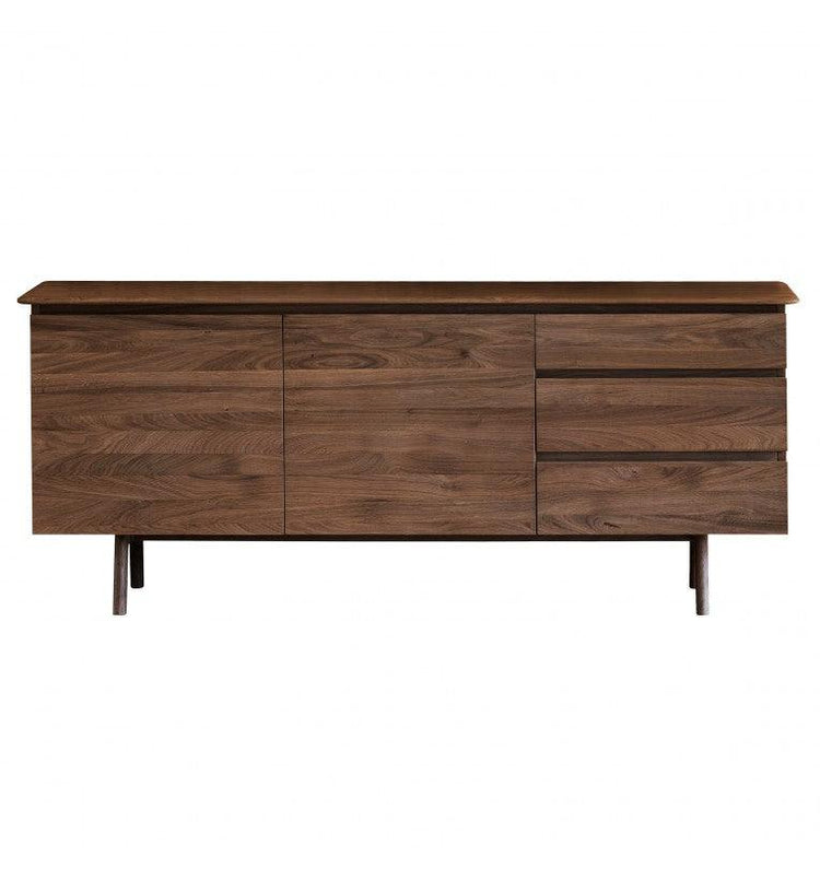 Walnut Whisper Sideboard | Handleless Design with 2 Doors & 3 Drawers