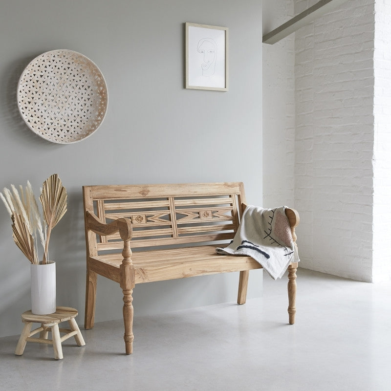 Marc - Solid Acacia Wood Arm Bench
