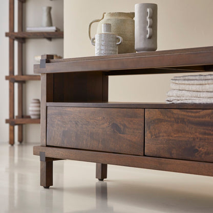 Kanto Dark Walnut Entertainment Unit with Storage