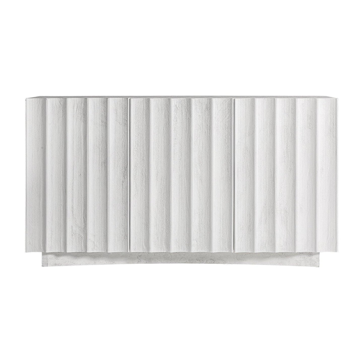 Rhea Solid Mango wood Sideboard with 3 Door in White Wash Finish