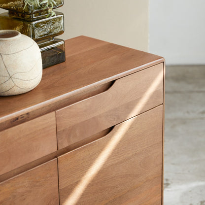 Solid Wood Storage Slideboard | Modern Buffet Table for Dining or Living Room