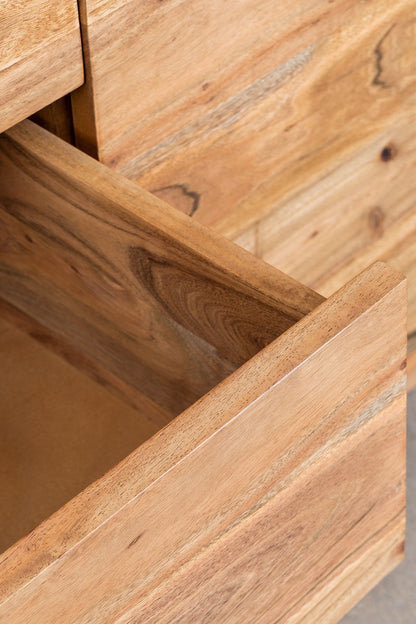 Rustic Live-Edge Style Solid Wood Sideboard