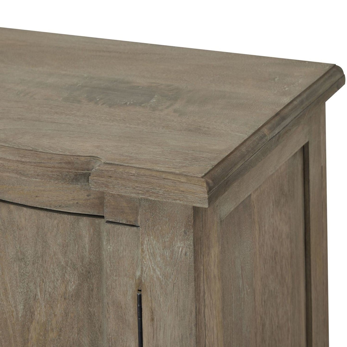 Coastal Scalloped Storage Solid wood Mango Sideboard with 4 Door