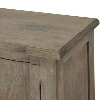 Coastal Scalloped Storage Solid wood Mango Sideboard with 4 Door