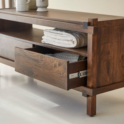 Kanto Dark Walnut Entertainment Unit with Storage