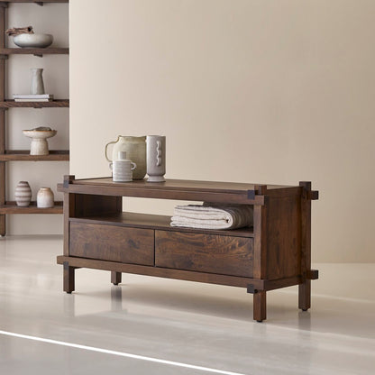 Kanto Dark Walnut Entertainment Unit with Storage