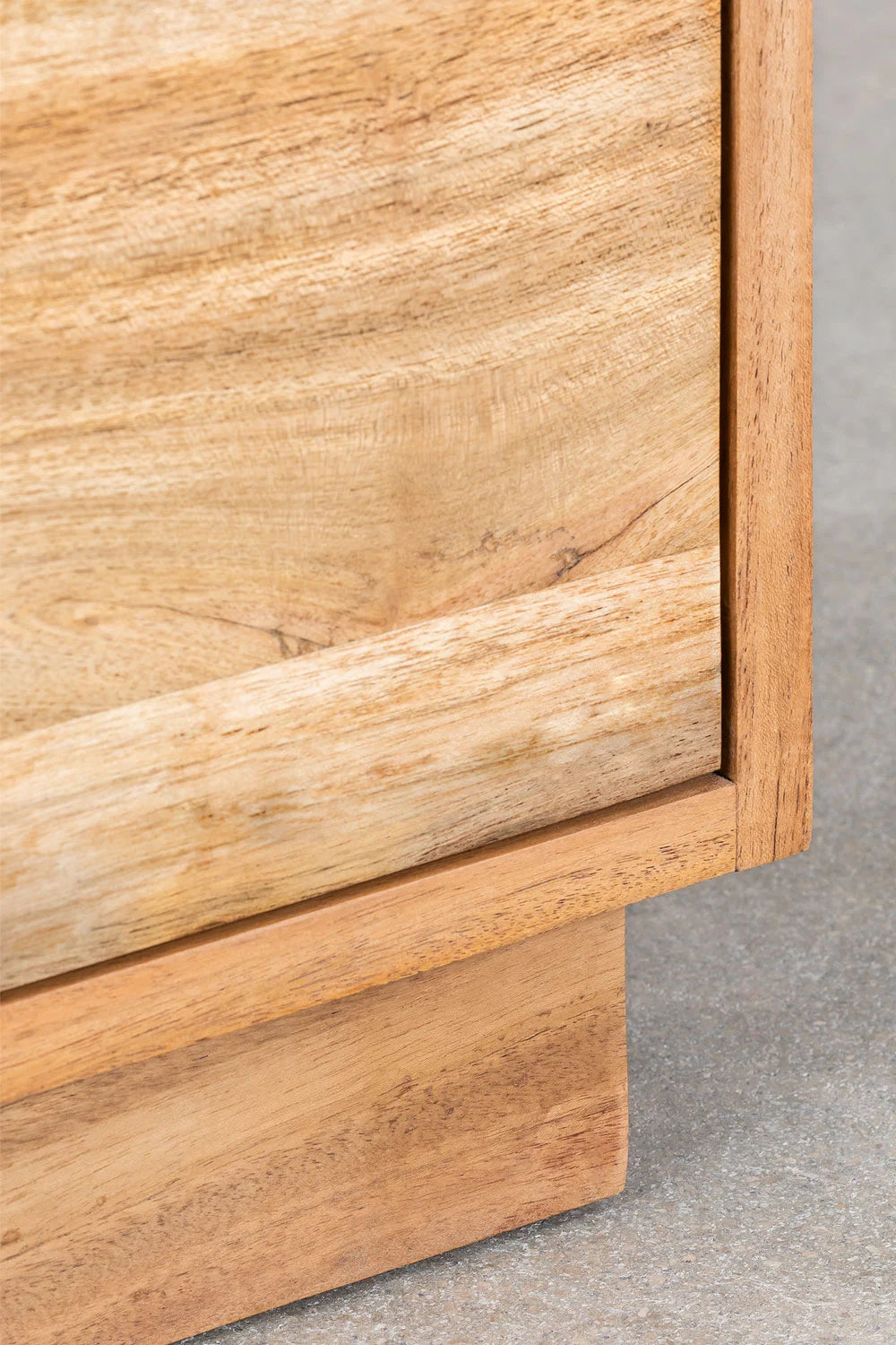 Rustic Live-Edge Style Solid Wood Sideboard