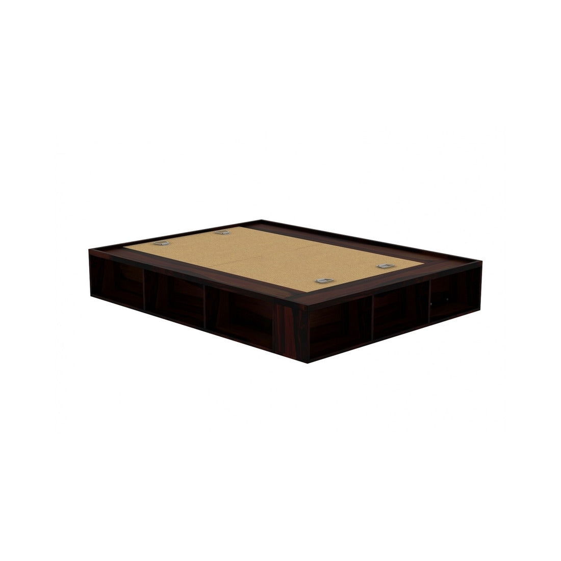 Unicorn Solid Wood Queen Size Drawer Storage Bed In Walnut Finish