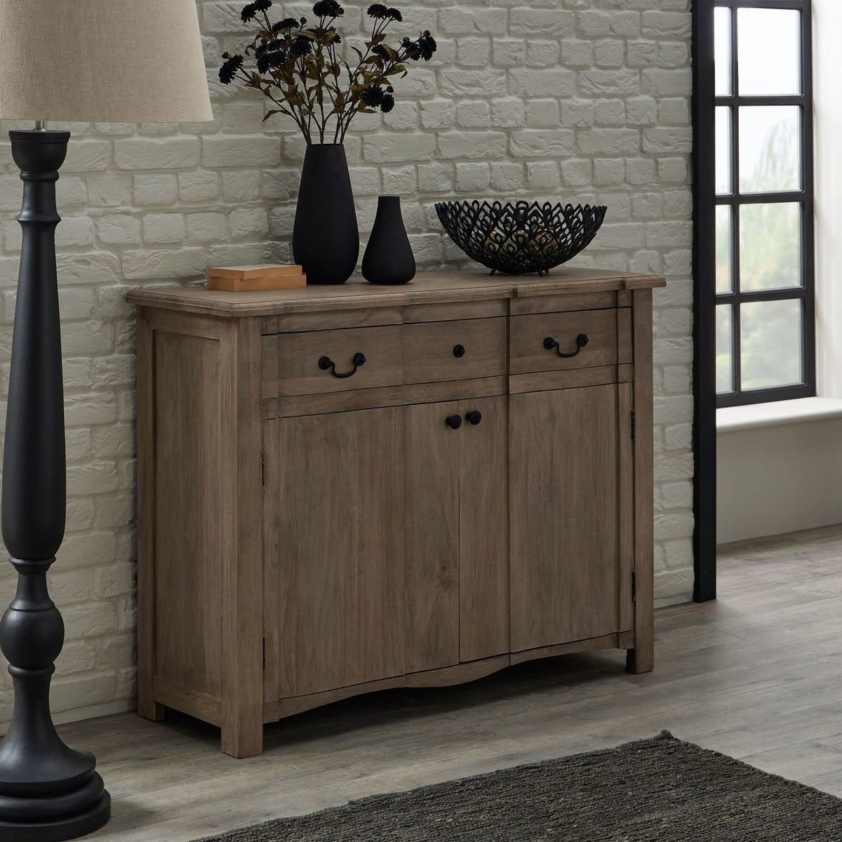 Modernista Solid Mango wood Sideboard with 2 Door & 3 Drawer