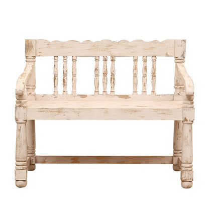 Classic Solid Wood Traditional Bench in Rich Natural Finish