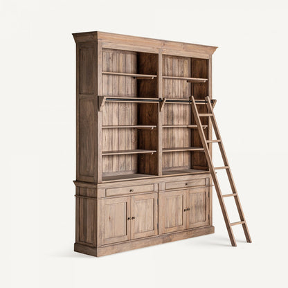 Abrax Solid Mango wood Bookshelf in Natural Finish