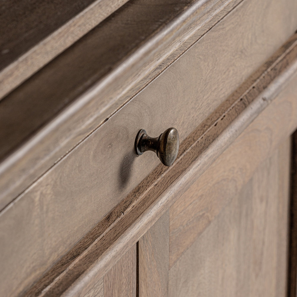 Abrax Solid Mango wood Bookshelf in Natural Finish