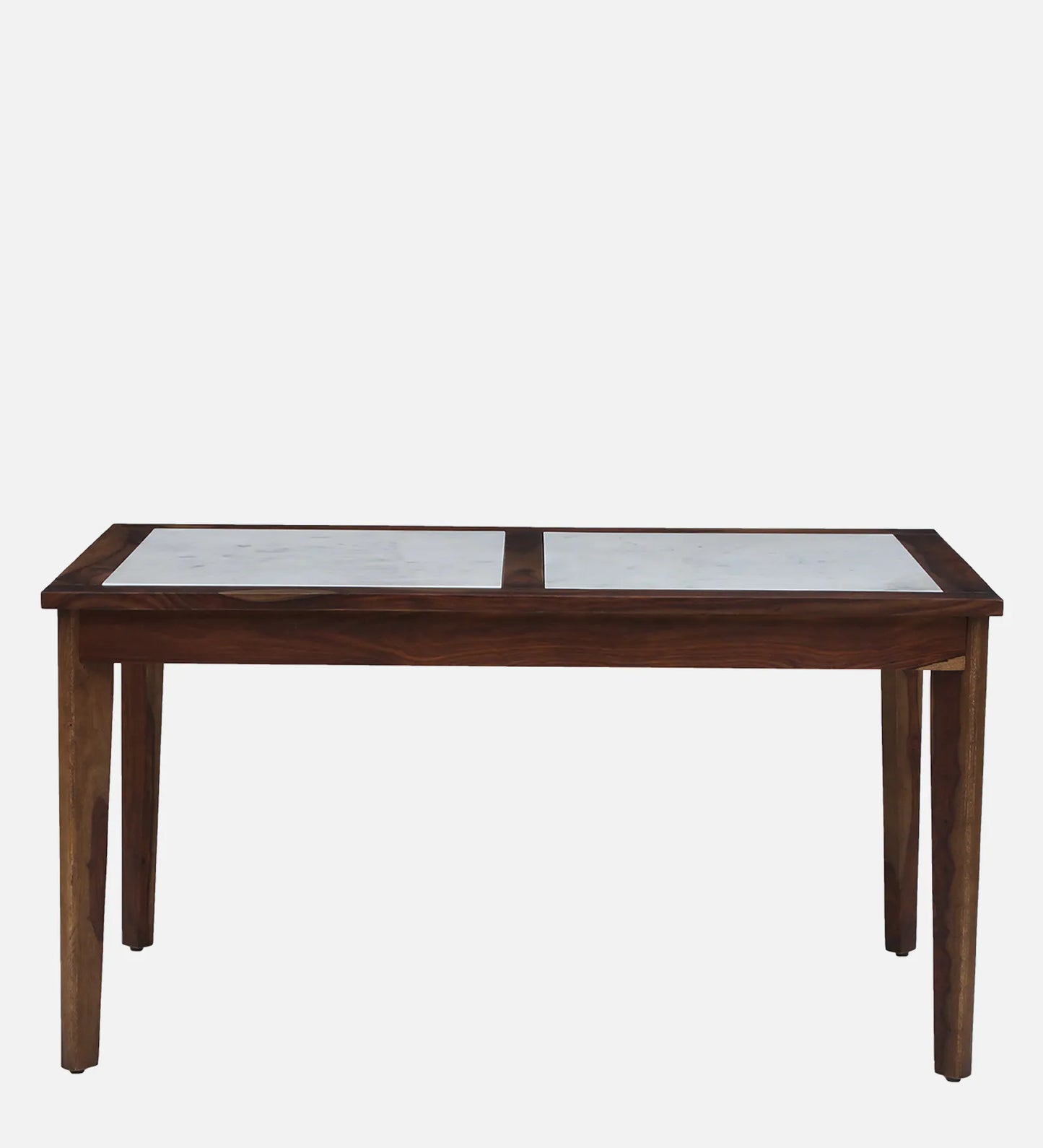 Gistel Sheesham Wood 6 Seater Dining Set In Scratch Resistant Provincial Teak Finish With Marble Top