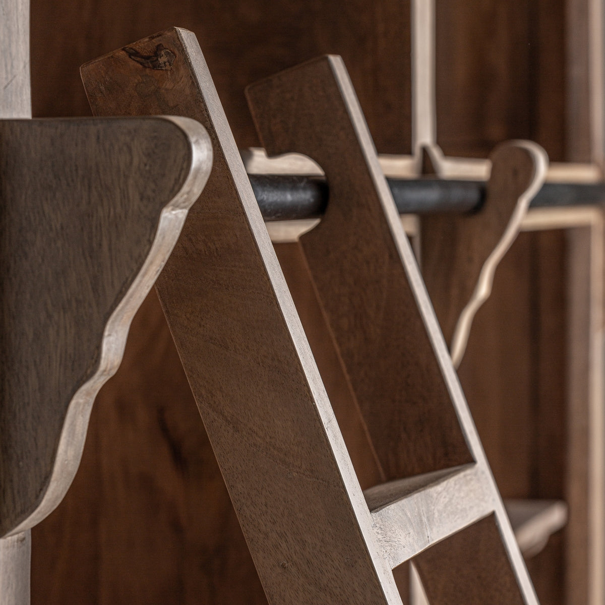 Abrax Solid Mango wood Bookshelf in Natural Finish