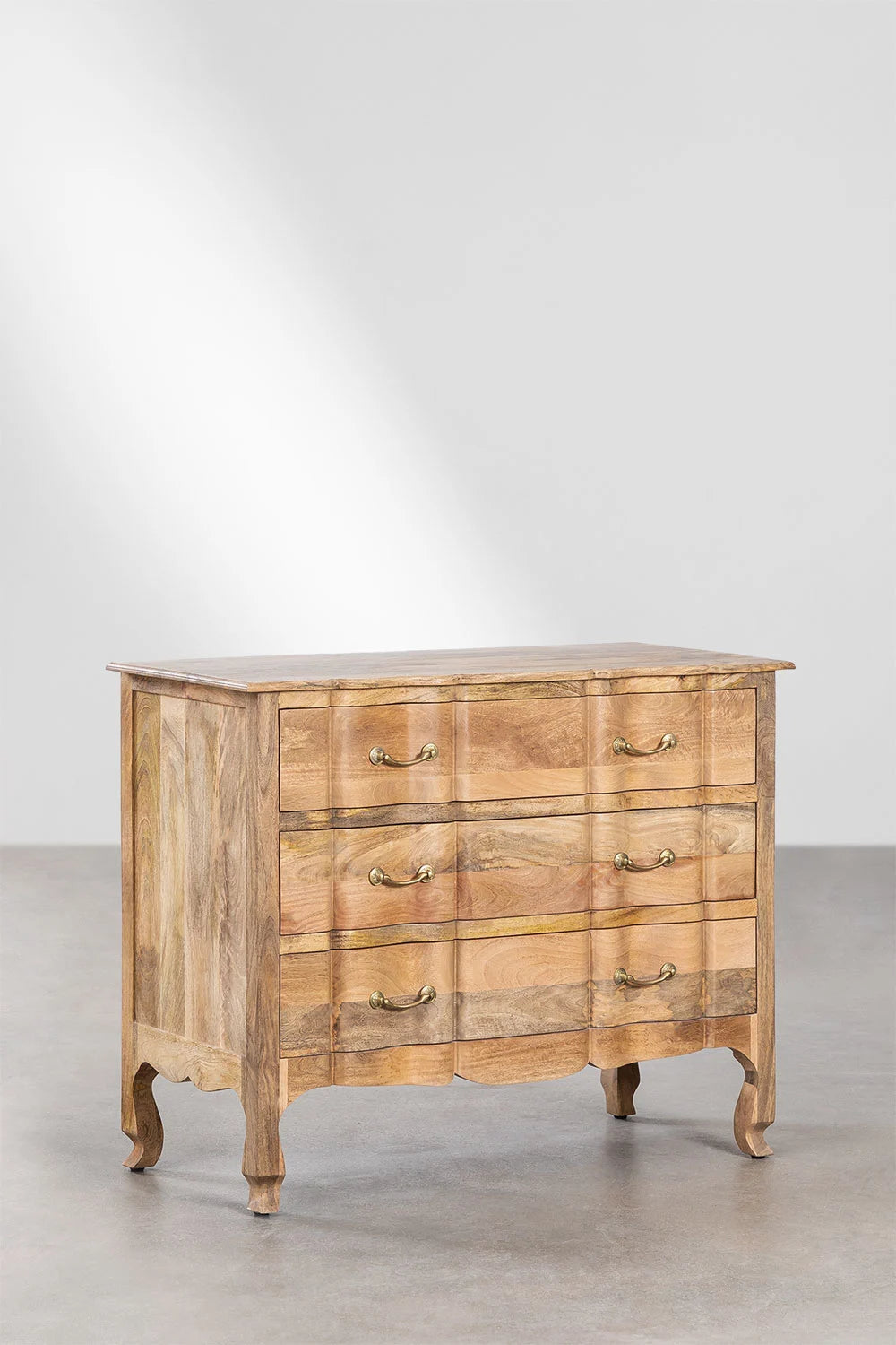 Boaz Solid mango wood Chest of drawer with 6 Drawer in Natural Finish