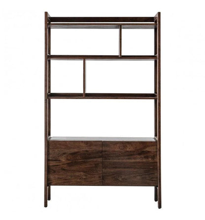 Cher Solid Acacia Wood Open Bookshelf in Provincial Finish