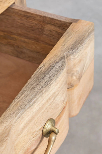 Boaz Solid mango wood Chest of drawer with 6 Drawer in Natural Finish