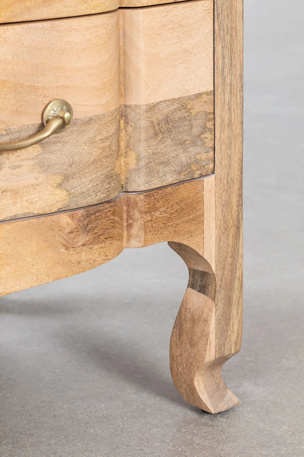 Boaz Solid mango wood Chest of drawer with 6 Drawer in Natural Finish