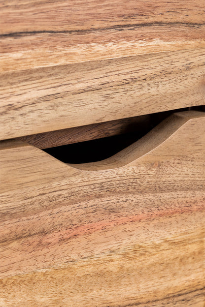 Rustic Live-Edge Style Solid Wood Sideboard