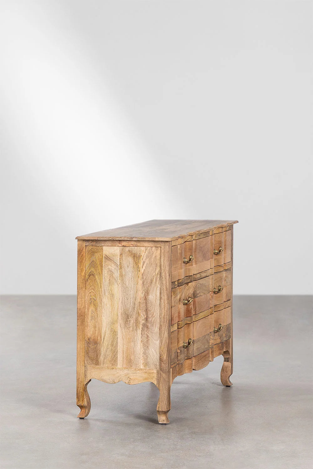 Boaz Solid mango wood Chest of drawer with 6 Drawer in Natural Finish