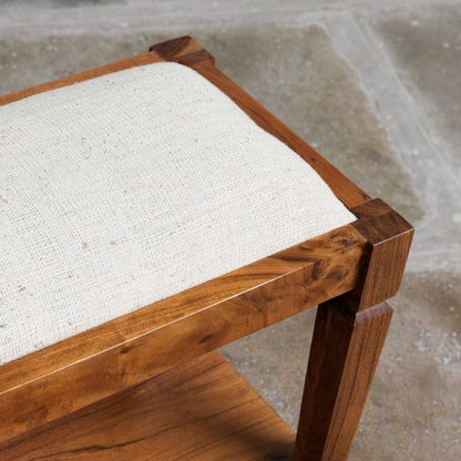Eddings Solid Wood Bench In Honey Oak Finish